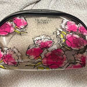 Victorias Secret Floral Clear Makeup Bag